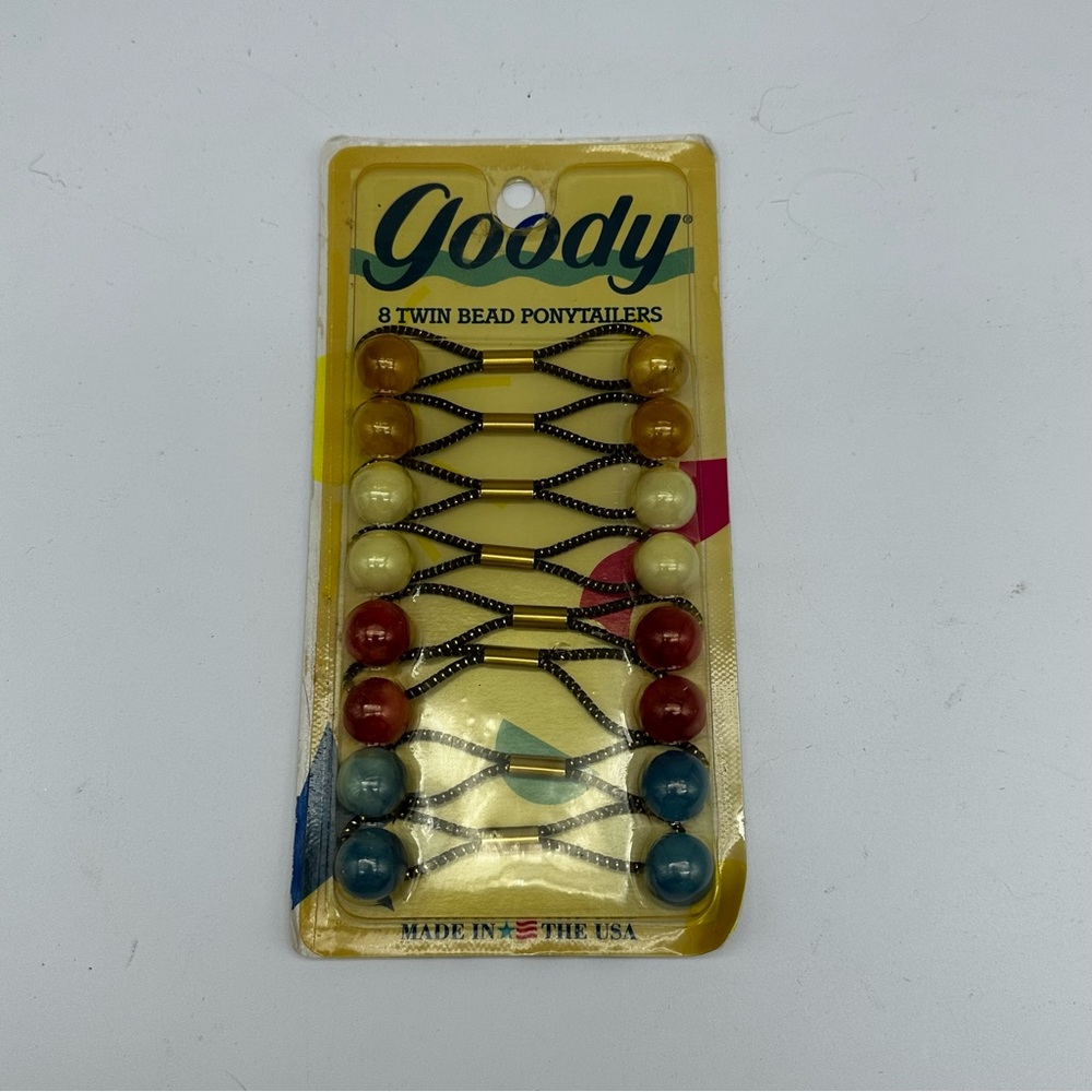 New 1989 Vintage Goody twin‎ bead ponytail holders